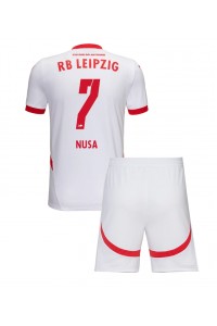 RB Leipzig Antonio Nusa #7 Babytruitje Thuis tenue Kind 2024-25 Korte Mouw (+ Korte broeken)